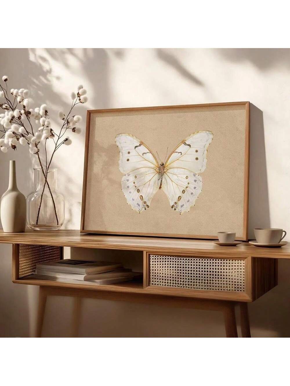 Bring a touch of whimsy to your walls with this charming rustic butterfly print! Perfect for adding character to bedrooms, dorms, or living spaces, this minimalist design captures the delicate beauty of vintage aesthetics without the fuss. The soft, antique-inspired palette pairs beautifully with any decor style, whether you're going for cozy cottage vibes or modern farmhouse charm. Easy to display and endlessly versatile, it's the kind of piece that makes people smile every time they glance up. Transform y