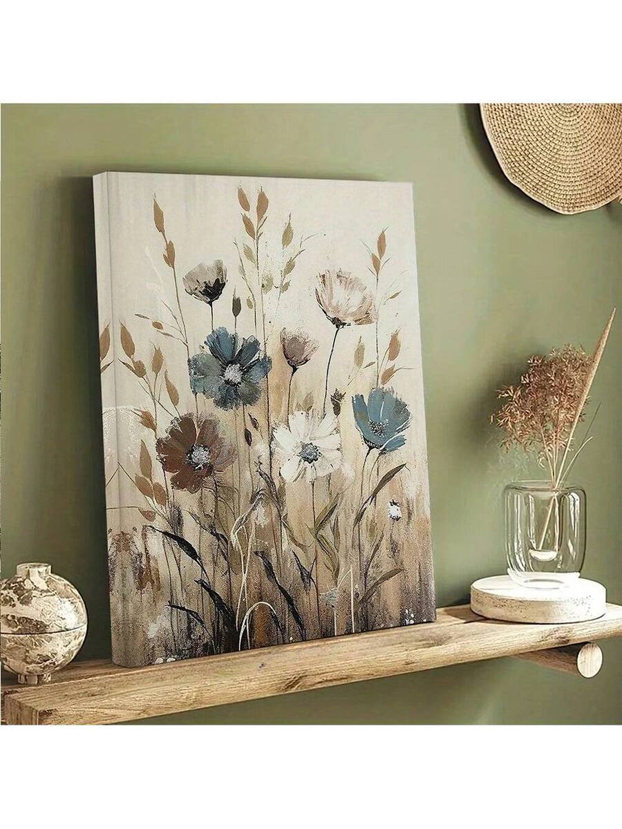 Bring timeless charm to your space with this rustic vintage wildflower canvas. Featuring soft, neutral tones and delicate botanical details, it's the perfect accent for cottage-style bedrooms, farmhouse living rooms, or any space craving warmth and character. The elegant floral print captures the beauty of wild meadows in a sophisticated, understated way. Ready to hang and instantly transform your walls with natural, calming elegance.