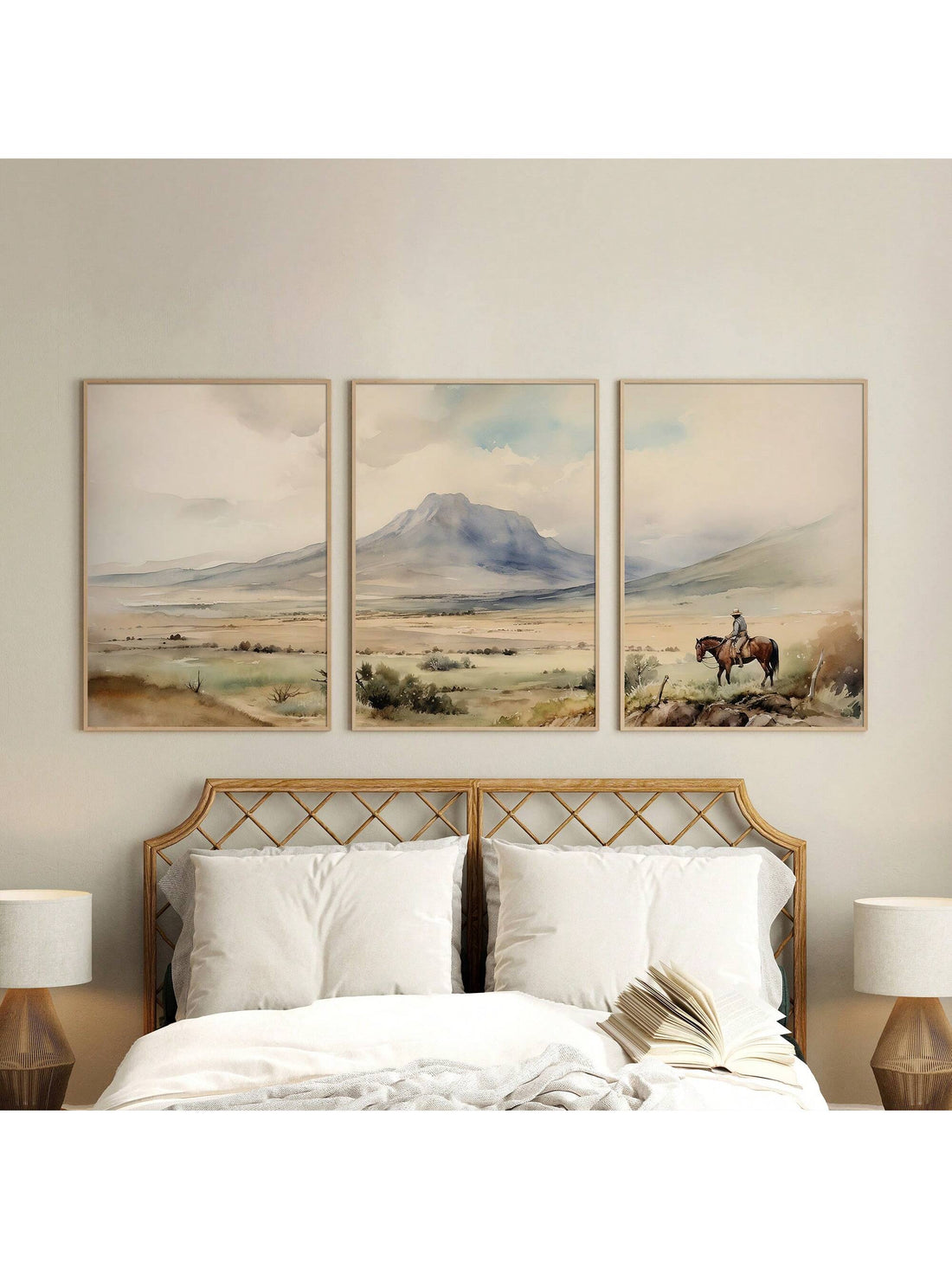 Bring the spirit of the Wild West right into your home with this Rustic Western Cowboy Wall Art Set! Featuring vintage-style canvas prints, these pieces capture iconic cowboy scenes and Southwestern charm perfect for adding character to any room. Whether you're aiming for a cowboy-inspired living room or a cozy hacienda vibe, these prints add playful warmth and nostalgic flair that make your walls come alive with story and adventure. Saddle up for stylish home decor with a touch of frontier fun!