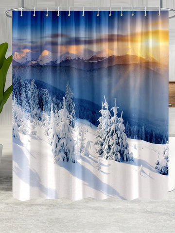 Transform your bathroom into a whimsical winter wonderland with our Rustic Shower Curtain. Made with waterproof and mildew-proof material, it adds a touch of farmhouse charm to your bathroom decor. Say goodbye to boring shower curtains and hello to a cozy and playful atmosphere.