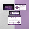 Purple Scentsy Marketing Bundle, Personalized Scentsy Full Kit Business Cards SS02