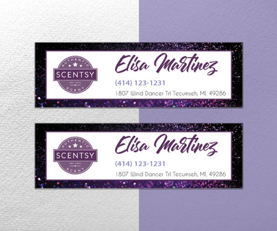 Purple Scentsy Marketing Bundle, Personalized Scentsy Full Kit Business Cards SS02
