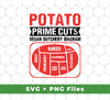 Potato Prime Cuts Vegan Butchery Diagram, Love The Potatoes, Svg Files, Png Sublimation