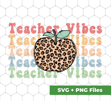 Teacher Vibes, Apple Lover, Apple Vibes, Groovy Teacher, Svg Files, Png Sublimation