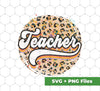 Teacher, Leopard Teacher, Baseball, Leopard Baseball, Svg Files, Png Sublimation