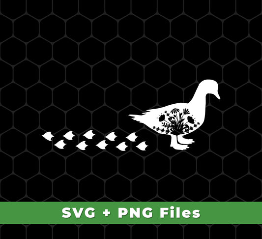 Duck Silhouette, Ducks Trace, Duck Footprint, Svg Files, Png Sublimation