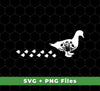 Duck Silhouette, Ducks Trace, Duck Footprint, Svg Files, Png Sublimation