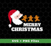 Merry Christmas, Santa Claus, Santa Pacman, Gingerbread, Svg Files, Png Sublimation