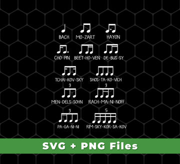 Music Design, Famous Musician, Music Note, Svg Files, Png Sublimation