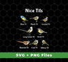 Nice Tits, Tits Bird, Birds, Tits, 8 Kinds Of Tits Bird, Svg Files, Png Sublimation