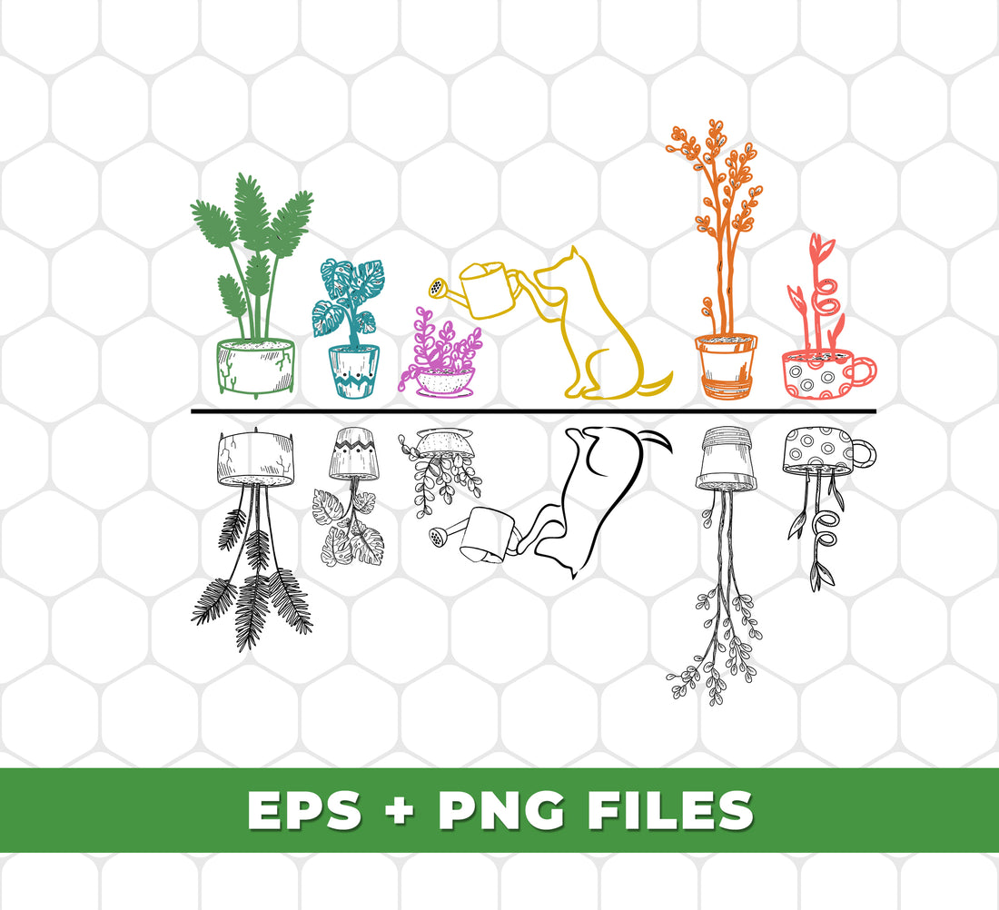 Enhance your love for plants and dogs with our Dog Mom-themed sublimation files. Featuring adorable illustrations of dogs watering plants, these digital PNG files are perfect for any dog lover looking to add some charm to their home decor or accessories. Download now and unleash your creativity!
