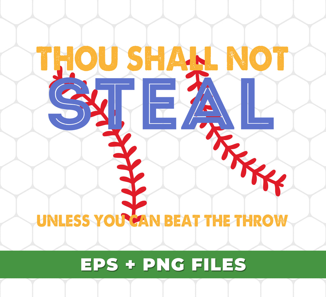 Learn the commandments with our digital file, "Thou Shall Not Steal". Put it on a sublimation product and show off your faith. This PNG file will help you spread the message while staying stylish.