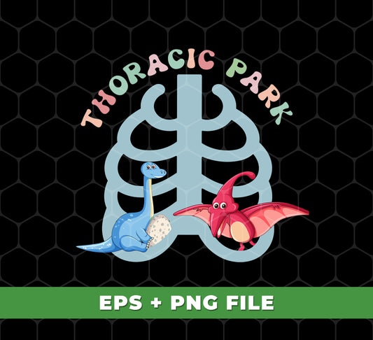 Thoracic Park, Love Dinosaur, Lung Skeletone, Lung Bone, Digital Files, Png Sublimation