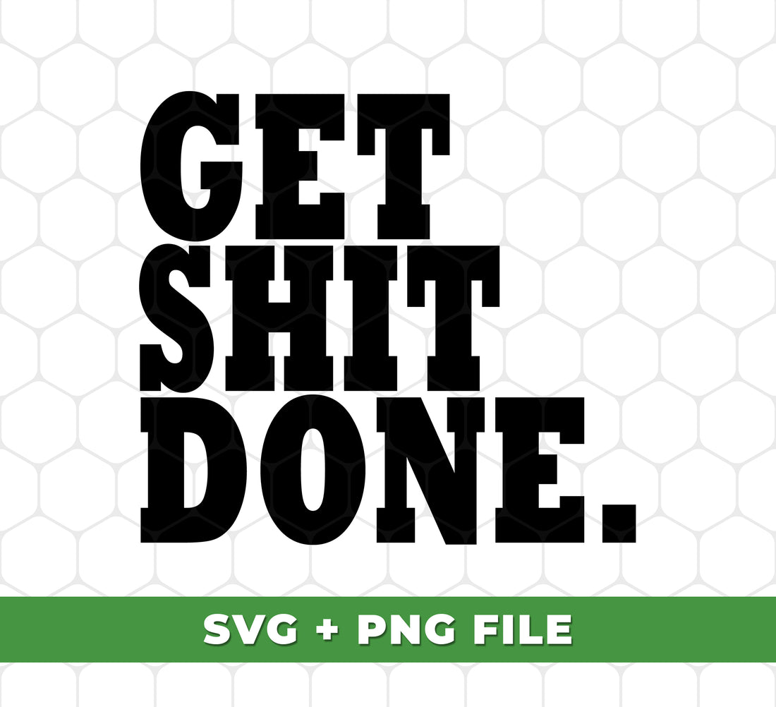 This digital file set includes funny toilet-themed designs to help you "Get Shit Done" with a touch of humor. Featuring high-resolution PNG sublimation files, these designs are perfect for crafting and decorating. Get organized and add a lighthearted touch to your tasks with these funny slogans.