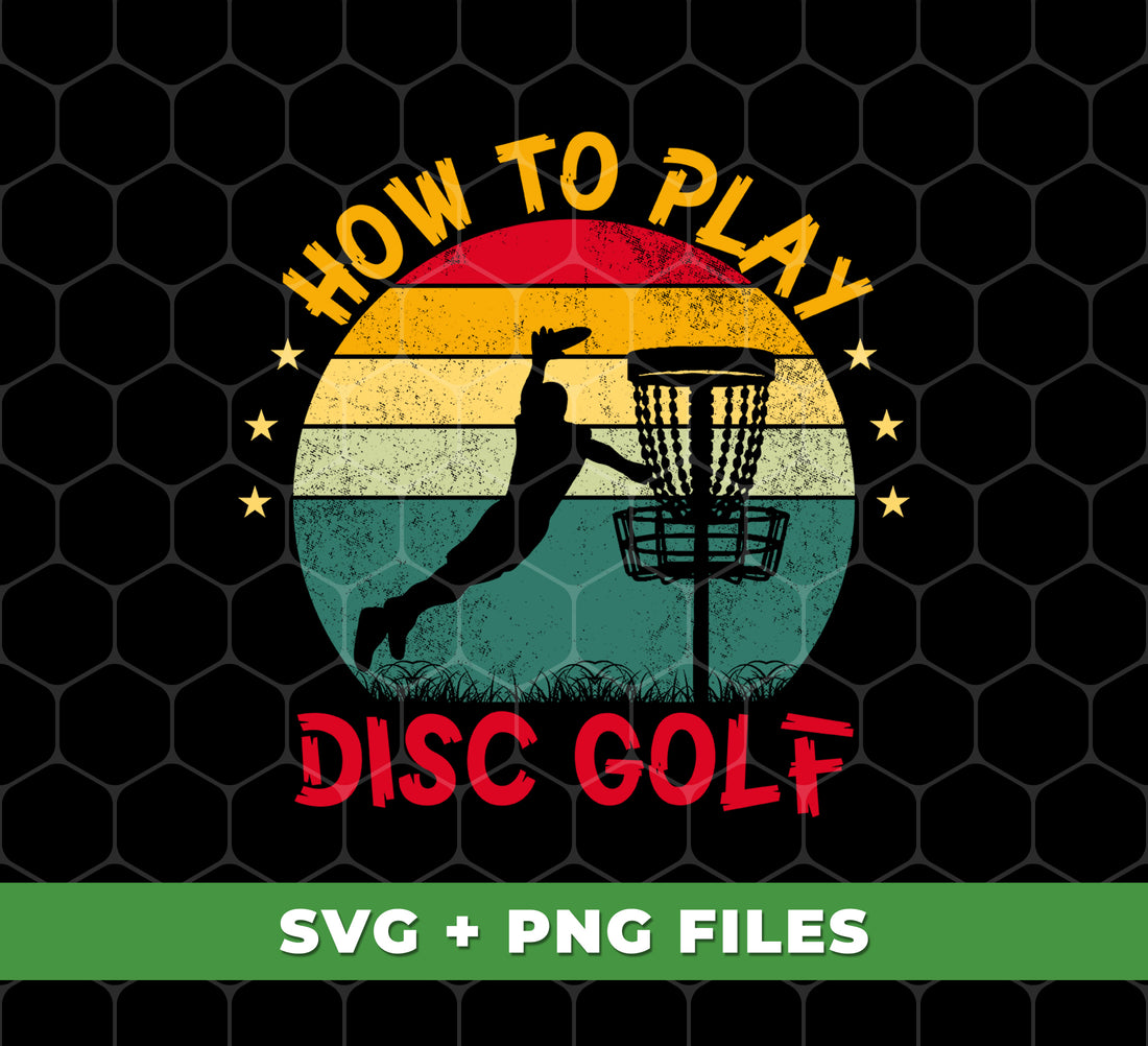 Become a disc golf expert with our How To Play Disc Golf guide! Perfect for retro fans, our Retro Disc Golf design adds a touch of nostalgia to your game. Complete your disc golf gear with our Disc Golf Silhouette digital files, available in PNG for sublimation.
