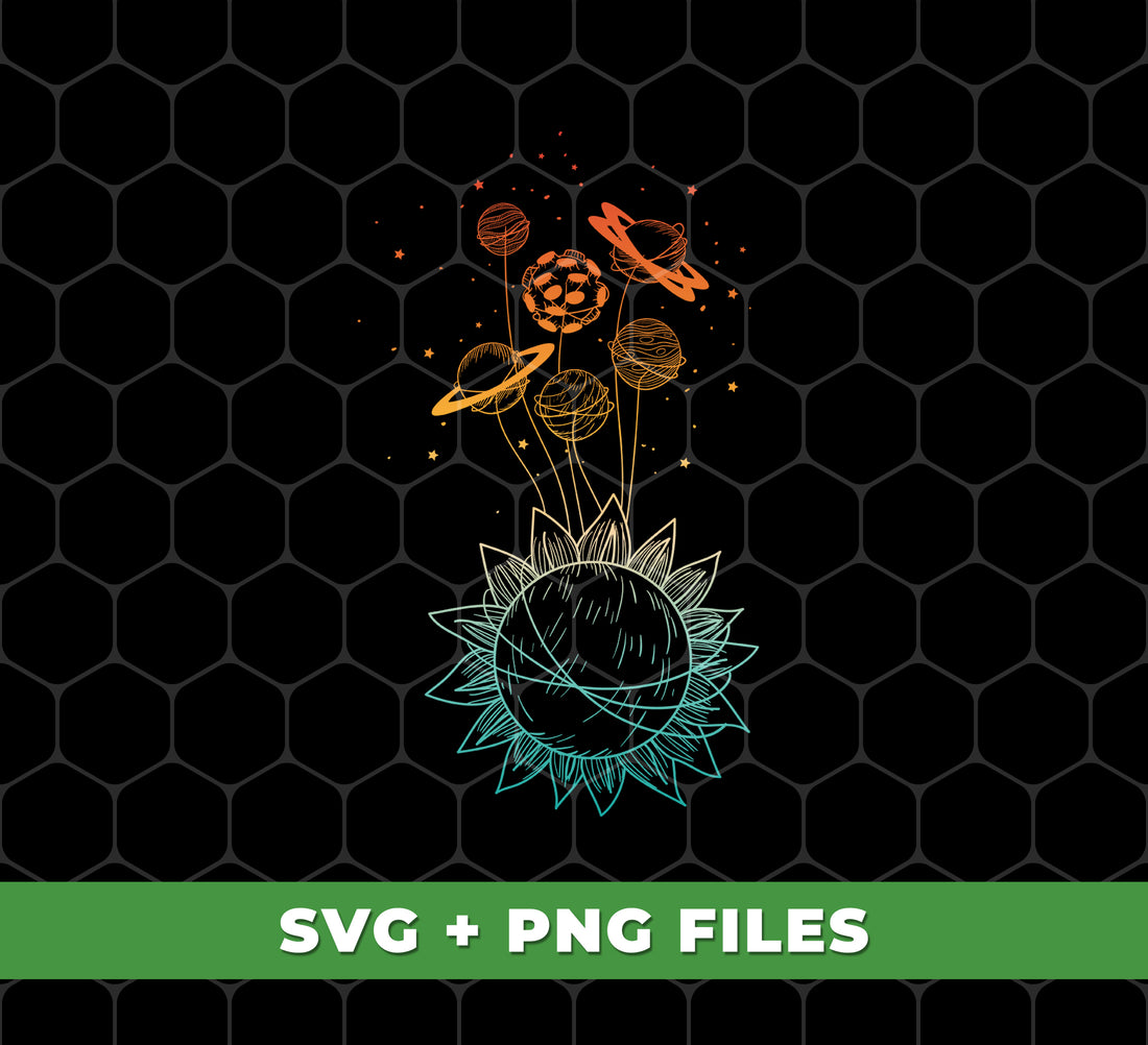 Discover the wonders of the Universe with this Funny Sunflower Solar System design. Perfect for Science Lovers and aspiring Astronauts, this design can be used for digital projects and sublimation printing. Explore Science in a creative way with these high-quality PNG files.