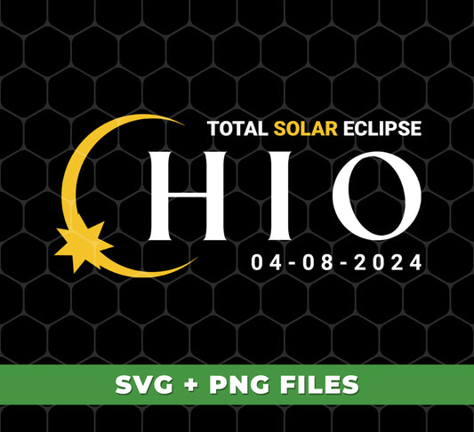 Total Solar Eclipse, Eclipse Ohio, April 8, Ohio Eclipse, Digital Files, Png Sublimation