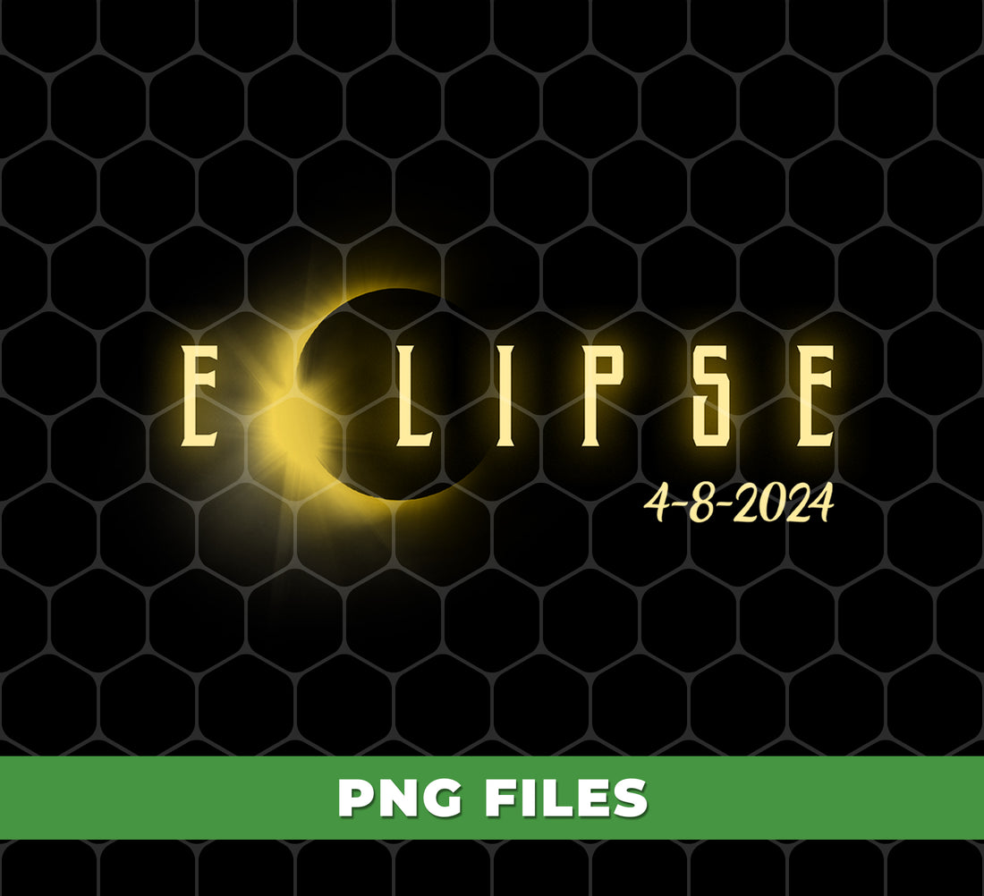 Witness the awe-inspiring love eclipse of 2024 with our digital files of the solar eclipse on April 8th. Perfect for sublimation projects, these PNG files capture the wonder of this rare phenomenon. Embrace the eclipse and illuminate your designs.