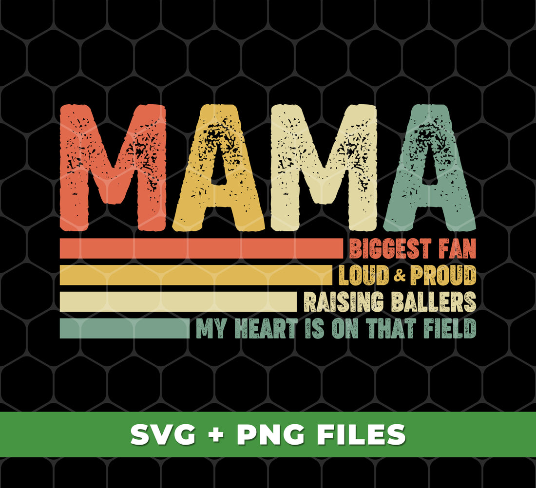 Celebrate Mother's Day with our Mama Fan digital gift! Perfect for the sport mom raising a baller, this Png sublimation file showcases her dedication and love. Show your appreciation with this unique and meaningful gift.