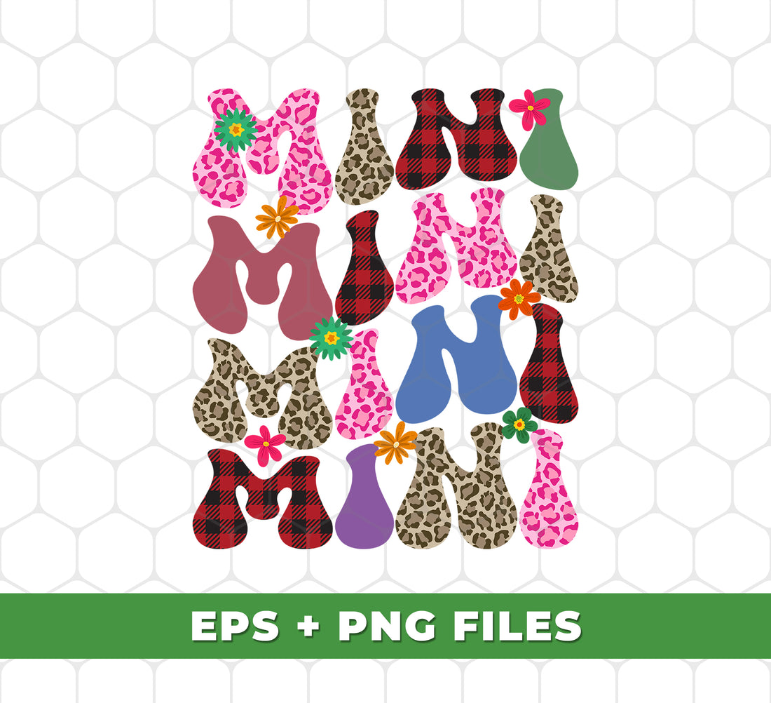 Mini Gift, Love My Mini, Mini Gift, Leopard Pattern, Plaid Pattern, Digital Files, Png Sublimation
