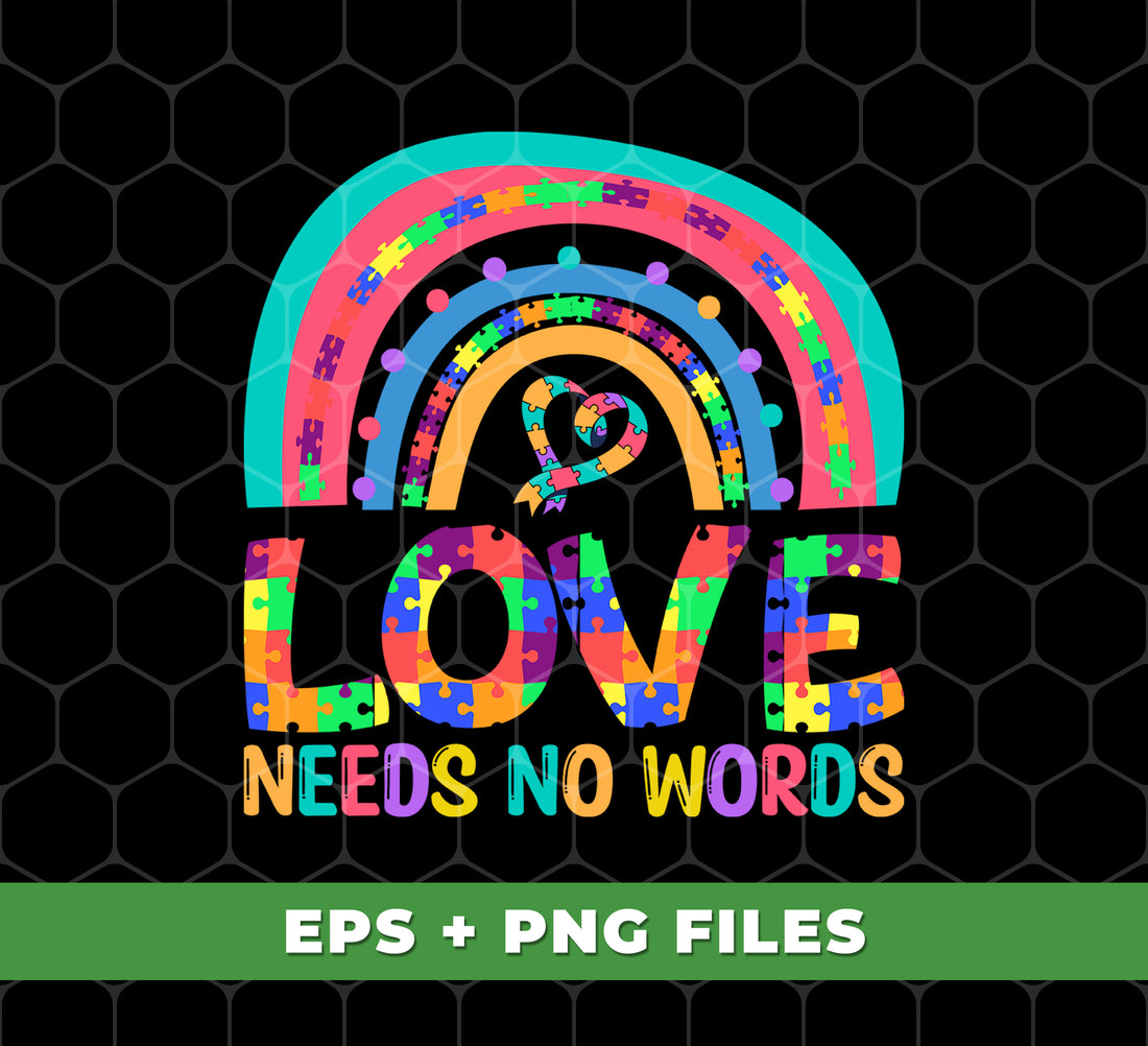 Love Needs No Words, Puzzle Of Love, Pride Month, Digital Files, Png Sublimation