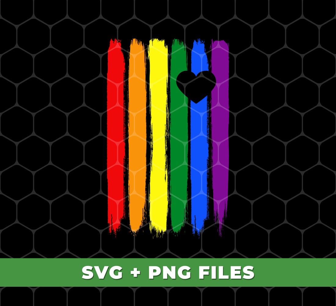 LGBT Flag, Pride In My Heart, LGBT Gift, LGBTQ+, Pride Month, Digital Files, Png Sublimation