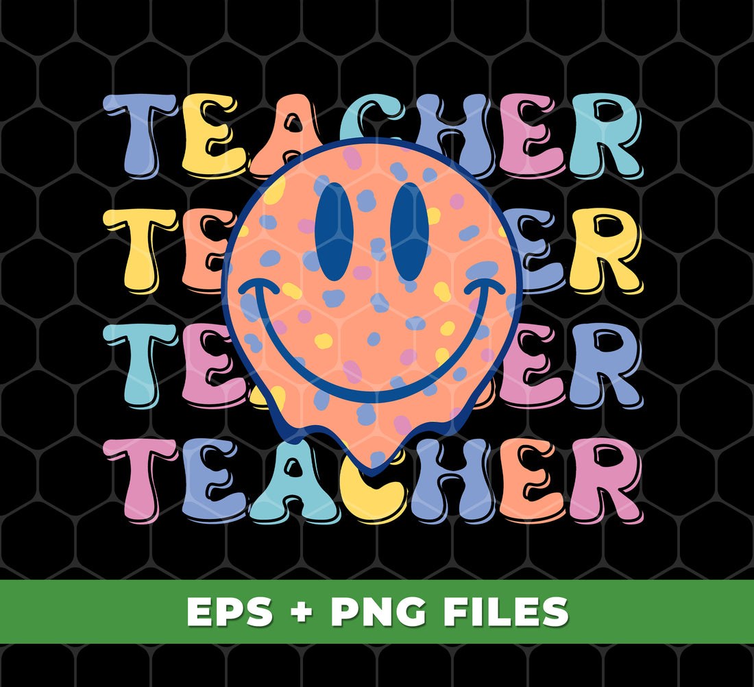 Teacher Gift, Teacher Vibes, Groovy Teacher, Good Teacher, Back To School, Digital Files, Png Sublimation