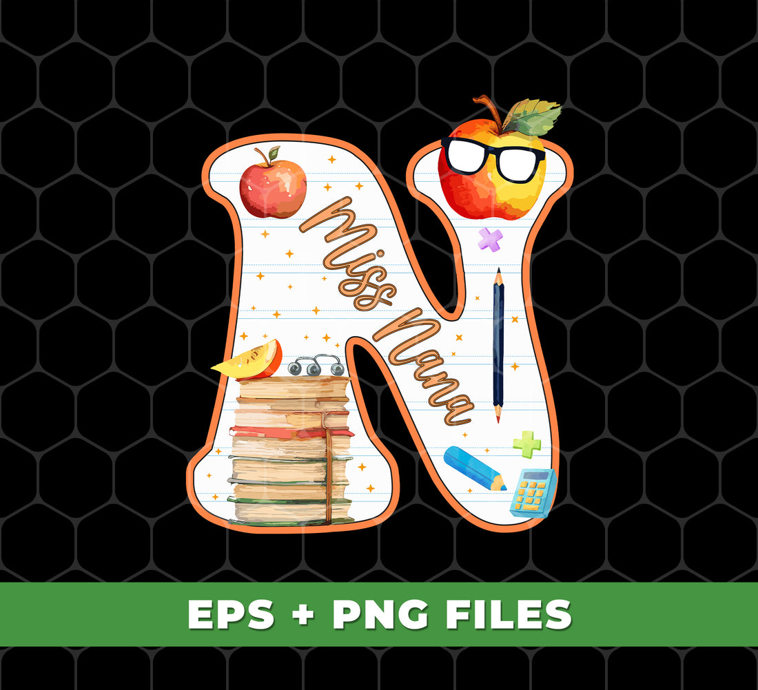 Custom Name, Personalized Teacher Name, Name Begin By N, Digital Files, Png Sublimation