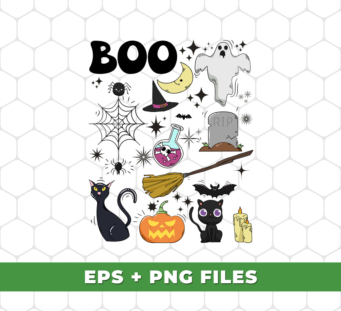 Vintage Halloween, Boo Gift, Boo Halloween, Happy Halloween, Witches Gift, Halloween Gift, Digital Files, Png Sublimation