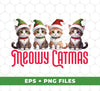 Cat Lover, Meowy Catmas, Cat Xmas, Catmas Gift, Funny Cat, Digital Files, Png Sublimation