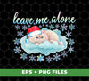 Leave Me Alone, Angry Cat, Cat Lying On A Cloud, Merry Christmas, Digital Files, Png Sublimation