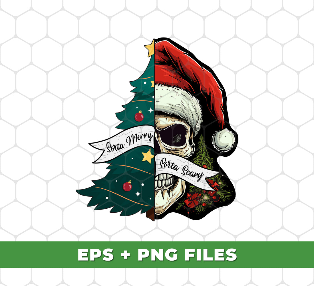 Sorta Merry, Sorta Scary, Sorta Spooky, Spooky Season, Happy Halloween, Merry Christmas, Digital Files, Png Sublimation