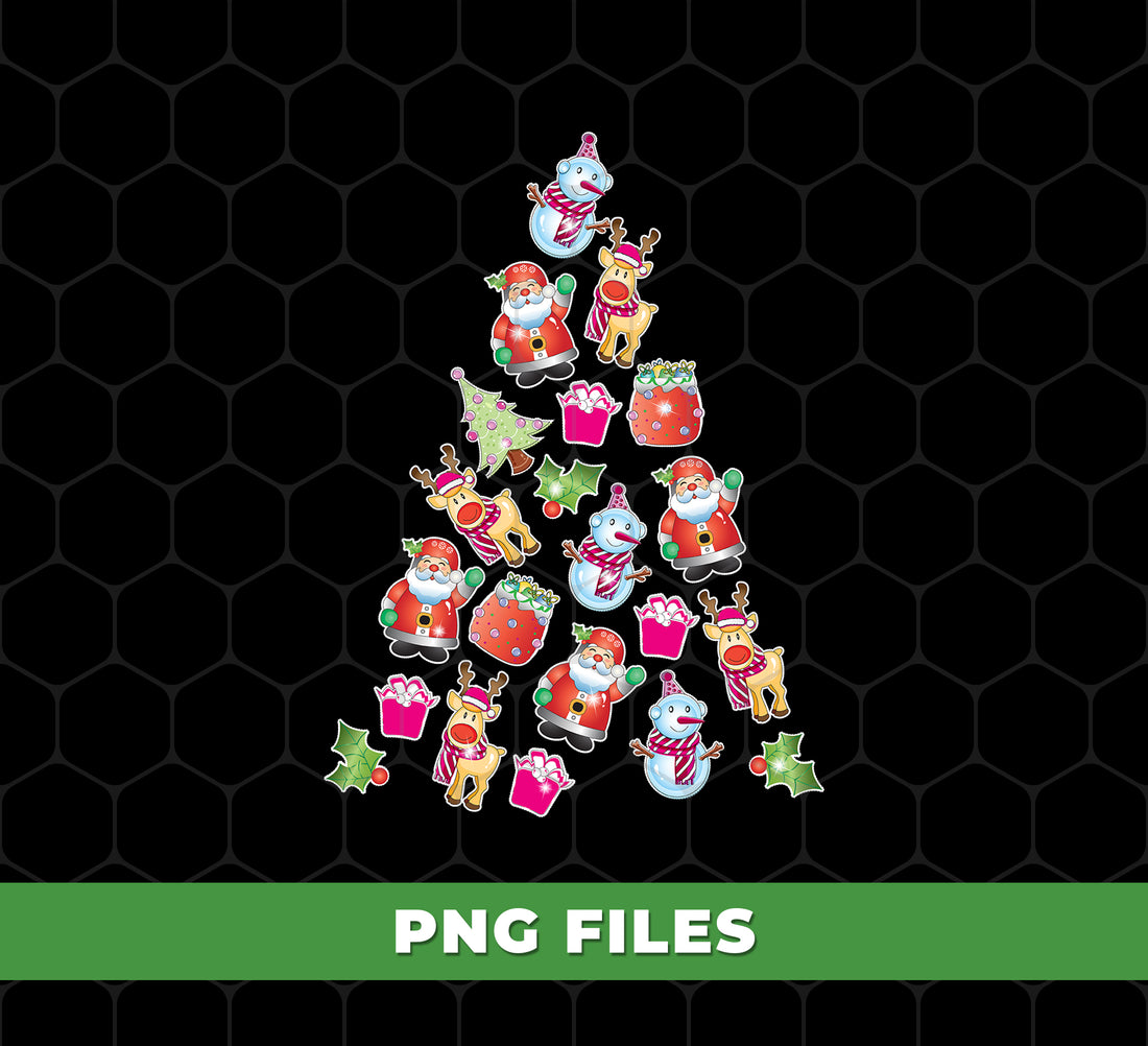 Merry Christmas, Xmas Tree, Xmas Icon, Snowman, Santa Lover, Digital Files, Png Sublimation