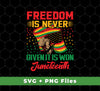 Freedom Is Never Given It Is Won Juneteenth, Black Matter, Svg Files, Png Sublimation