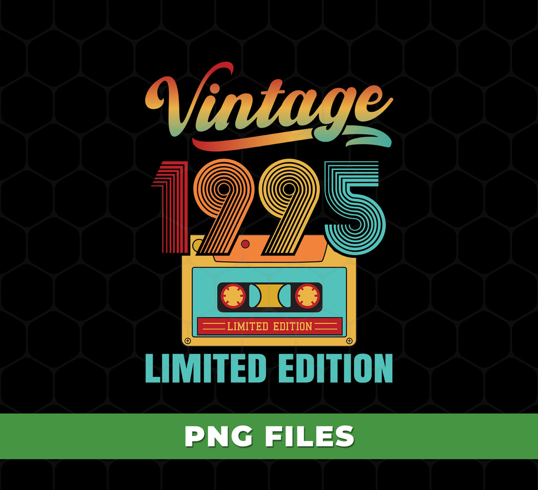 1995 Limited Edition, Vintage Cassette, 1995 Birthday, Digital Files, Png Sublimation