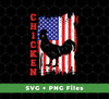 Chicken Silhouette, American Chicken, American Flag, Svg Files, Png Sublimation