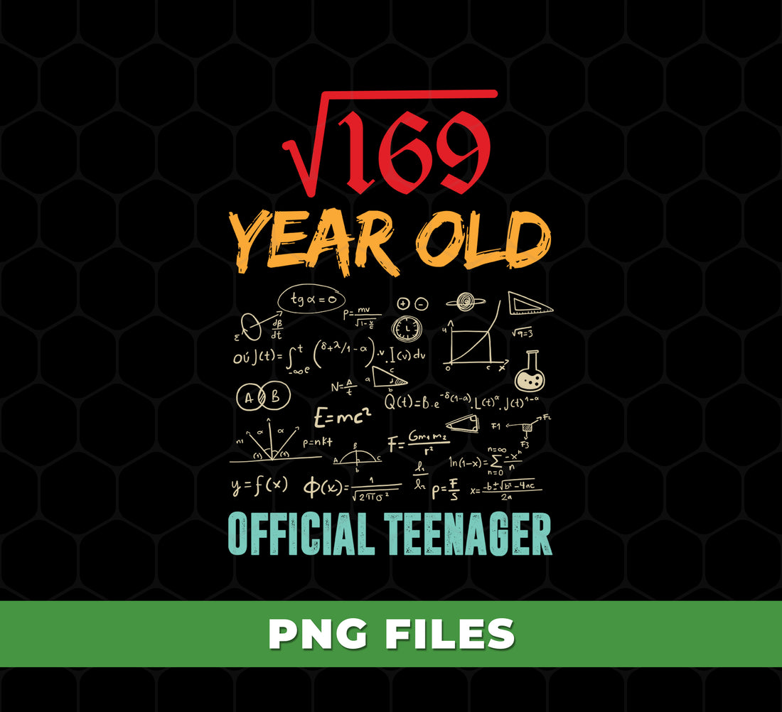 13 Years Old, Happy Birthday 13th, 13th Birthday, Birthday Gift, Digital Files, Png Sublimation