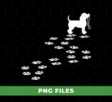 Dog Paw Prints PNG, Puppy Walking Sublimation Design, Cute Pet Footprints Clipart, Dog Lover Digital Download, Animal Trail Graphic