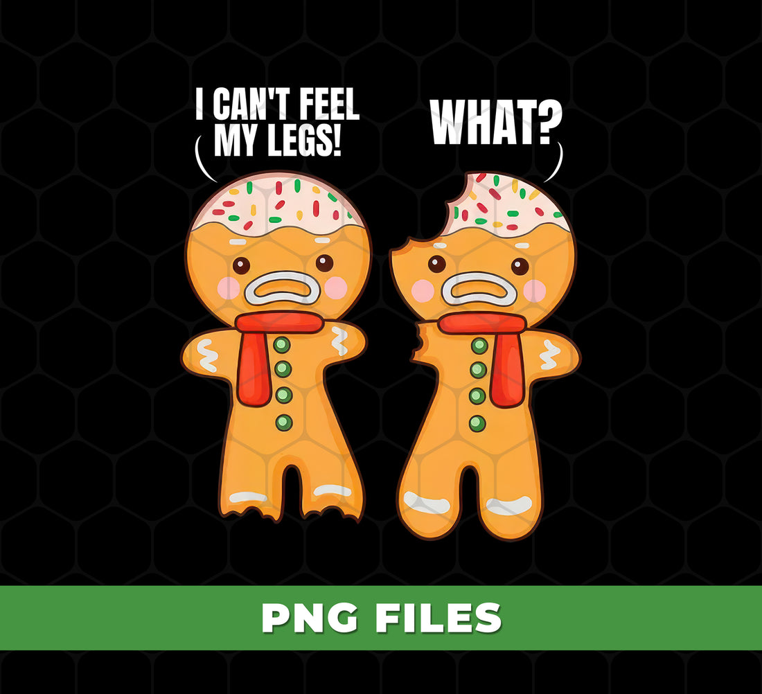 Funny Gingerbread Cookie PNG, Christmas Cookie Clipart, Cute Gingerbread Joke Design, Holiday Baking Humor PNG, Cute Xmas Cookie Art