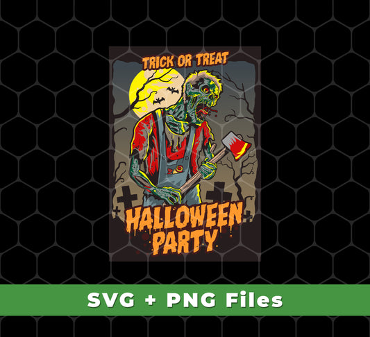 Trick Or Treat, Halloween Party, Halloween Holiday, Svg Files, Png Sublimation