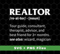 Realtor Meaning, Tour Guide, Consultant, Therapist, Advisor, Svg Files, Png Sublimation