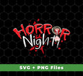 Horror Night, Horror Party, Horror Halloween, Svg Files, Png Sublimation