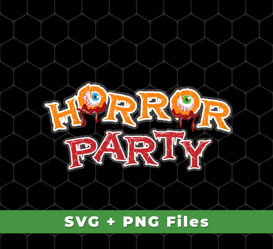 This Horror Party digital bundle is perfect for Halloween decorating and crafts. It includes five high quality digital files featuring Horror Party, Horror Night, and Halloween Party clip art in both SVG and PNG files. Perfect for sublimation.