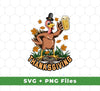 This unique Thanksgiving design features an adorable turkey with a pint of beer. With both SVG and PNG file formats included, you can easily print sublimation transfers for any project. Celebrate the holiday with a cheerful and heartwarming design.