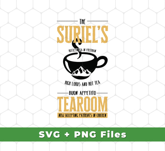 Enjoy the highest quality tea brewed in the world. Suriel's Hottest Tea is the perfect beverage for any Prythian High Lord or tearoom. Our Svg Files and PNG Sublimation make it perfect for any occasion. Try it today!