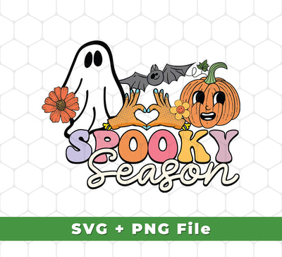 Create stunning Halloween-themed designs with this Spooky Season, Groovy Halloween, Boo and Bat SVG and PNG files set. Perfect for sublimation and other printing projects, these high-quality files will make your projects come alive.