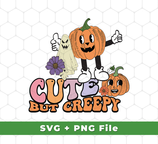 This Cute But Creepy, Pumpkin and Ghost bundle includes 5 high-resolution ready-to-print files in SVG and PNG formats. Perfect for creating Halloween-themed t-shirts, mugs, canvases, and more. Add a spooky touch to any project with these frighteningly fun designs.