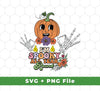 This bundle includes five SVG and PNG files that feature a humorous pumpkin character perfect for Halloween and year-round spooky fun. High-resolution images are ready for sublimation with crisp and vivid color. Make Halloween and seasonal projects extra special with this set!