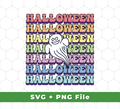 These Halloween-themed SVG and PNG files are perfect for sublimation. Get ready for the spookiest holiday of the year with the Halloween Party, Ghost Halloween, and Groovy Halloween designs. Get creative for the season with these unique files.