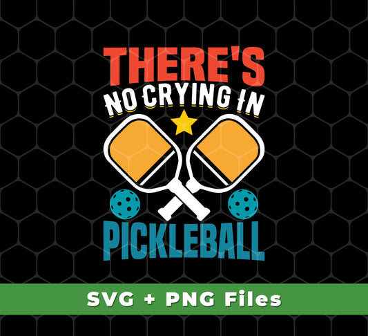 This set of four pickleball-inspired files are perfect for any die-hard fan of the game. Featuring 'There's No Crying In Pickleball', 'Retro Pickleball', and both SVG and PNG Sublimation files, this collection is sure to help you show off your passion.